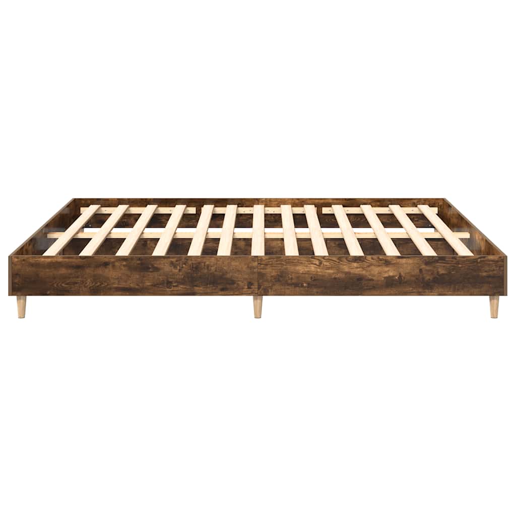 Sengeramme uten madrass madrass røkt eik 200x200 cm