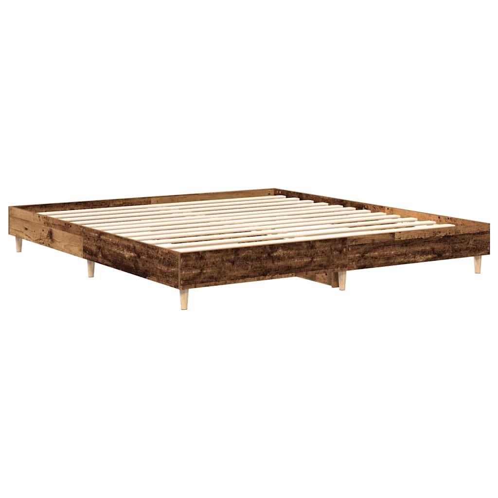 Sengeramme uten madrass gammelt tre 200x200 cm konstruert tre