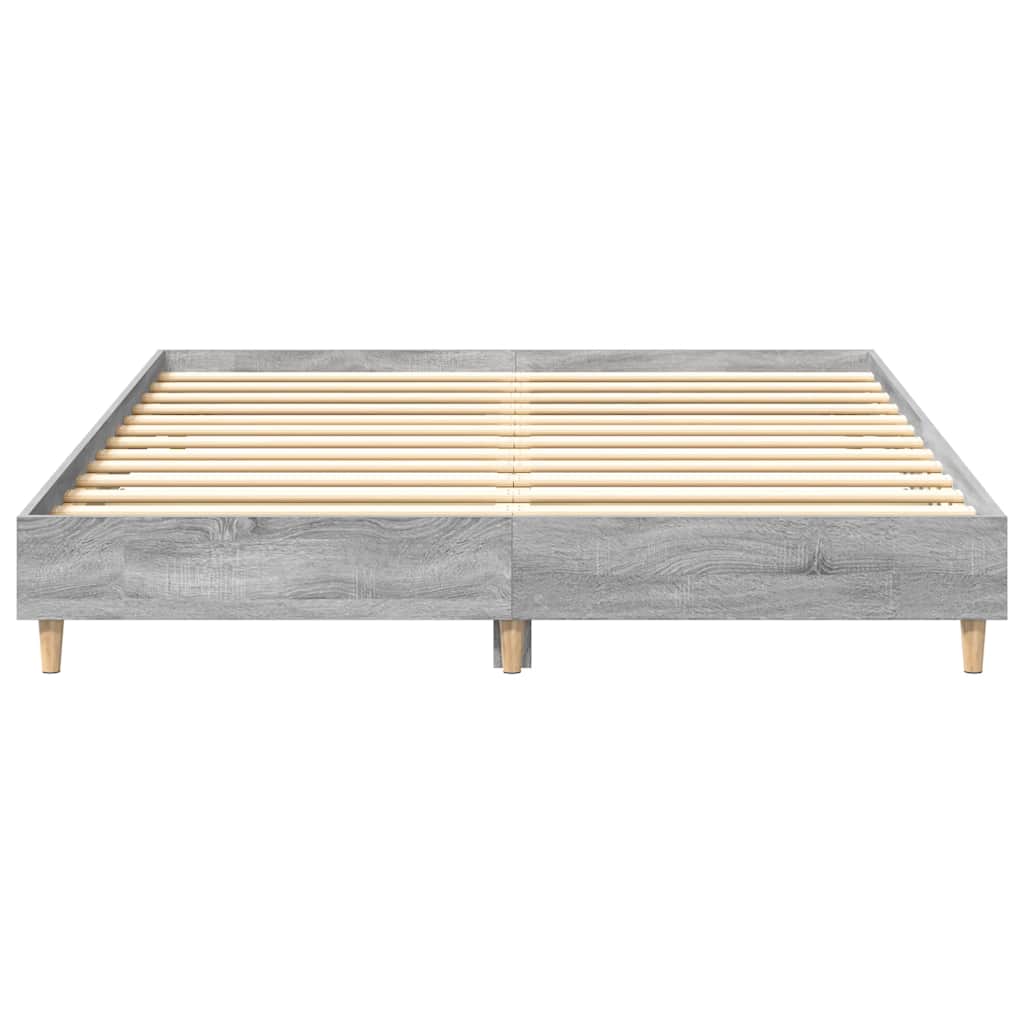 Sengeramme uten madrass grå sonoma 150x200 cm konstruert tre