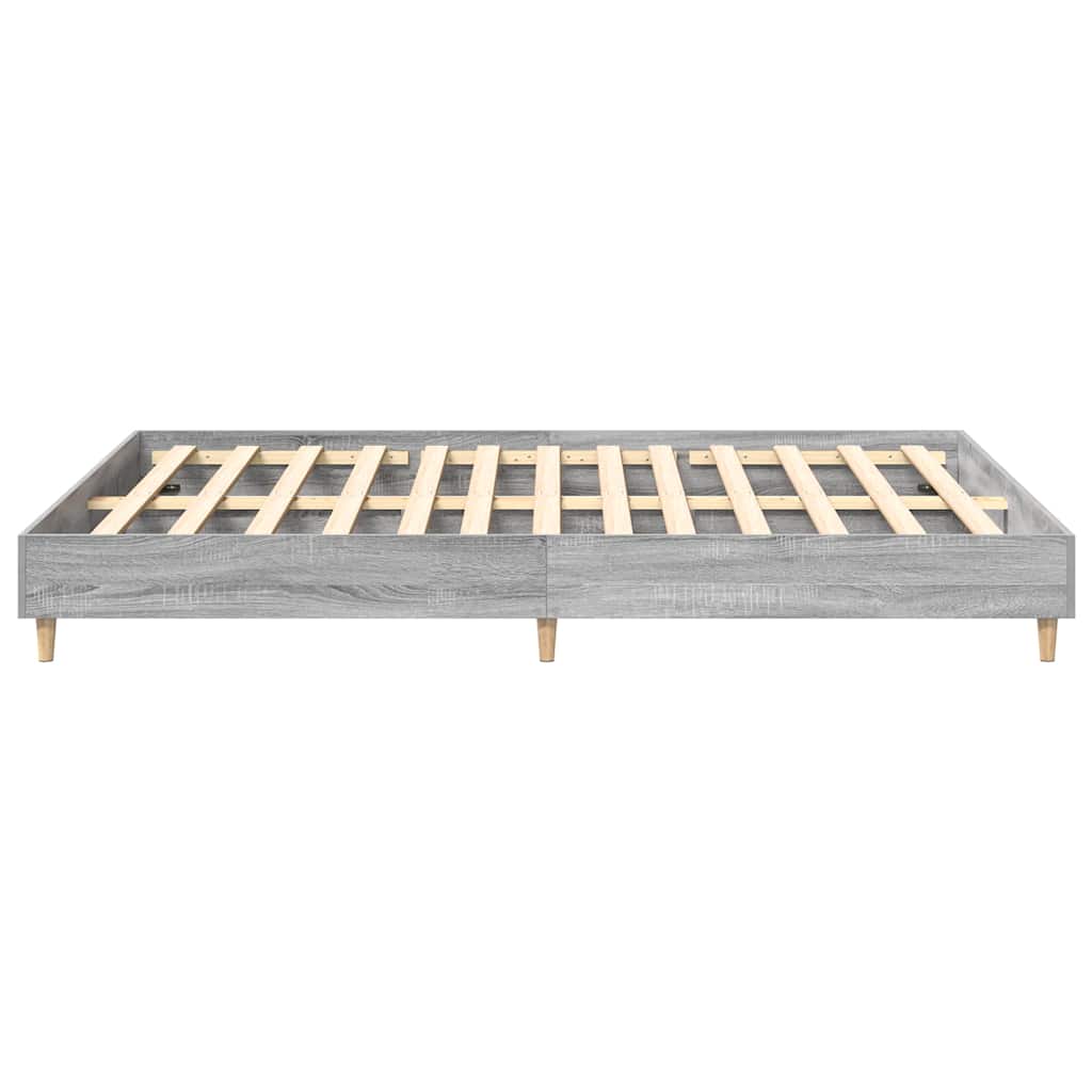 Sengeramme uten madrass grå sonoma 150x200 cm konstruert tre