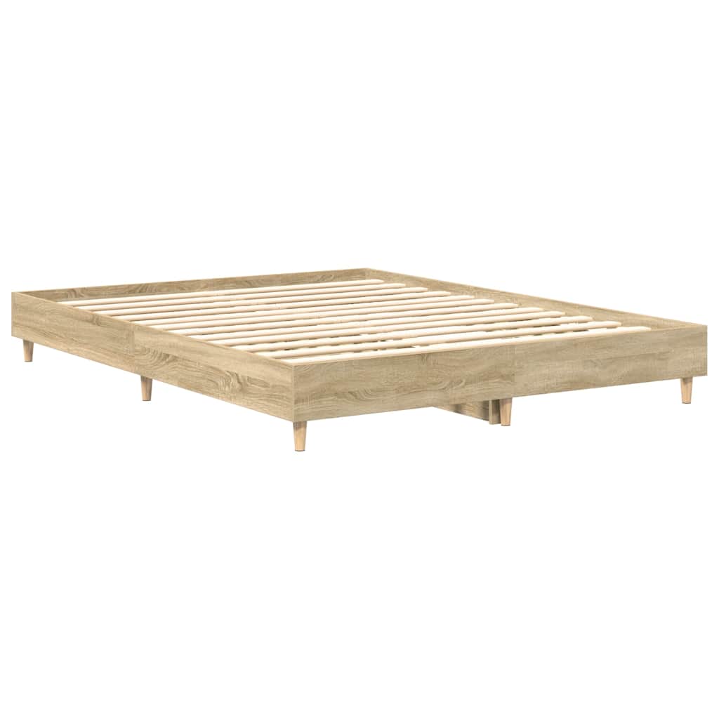Sengeramme uten madrass sonoma eik 140x200 cm konstruert tre