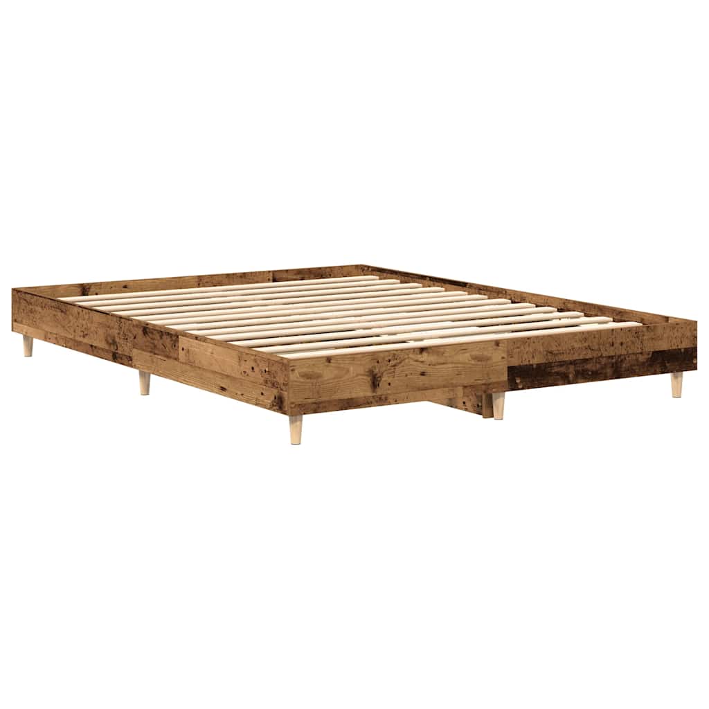 Sengeramme uten madrass gammelt tre 140x200 cm konstruert tre
