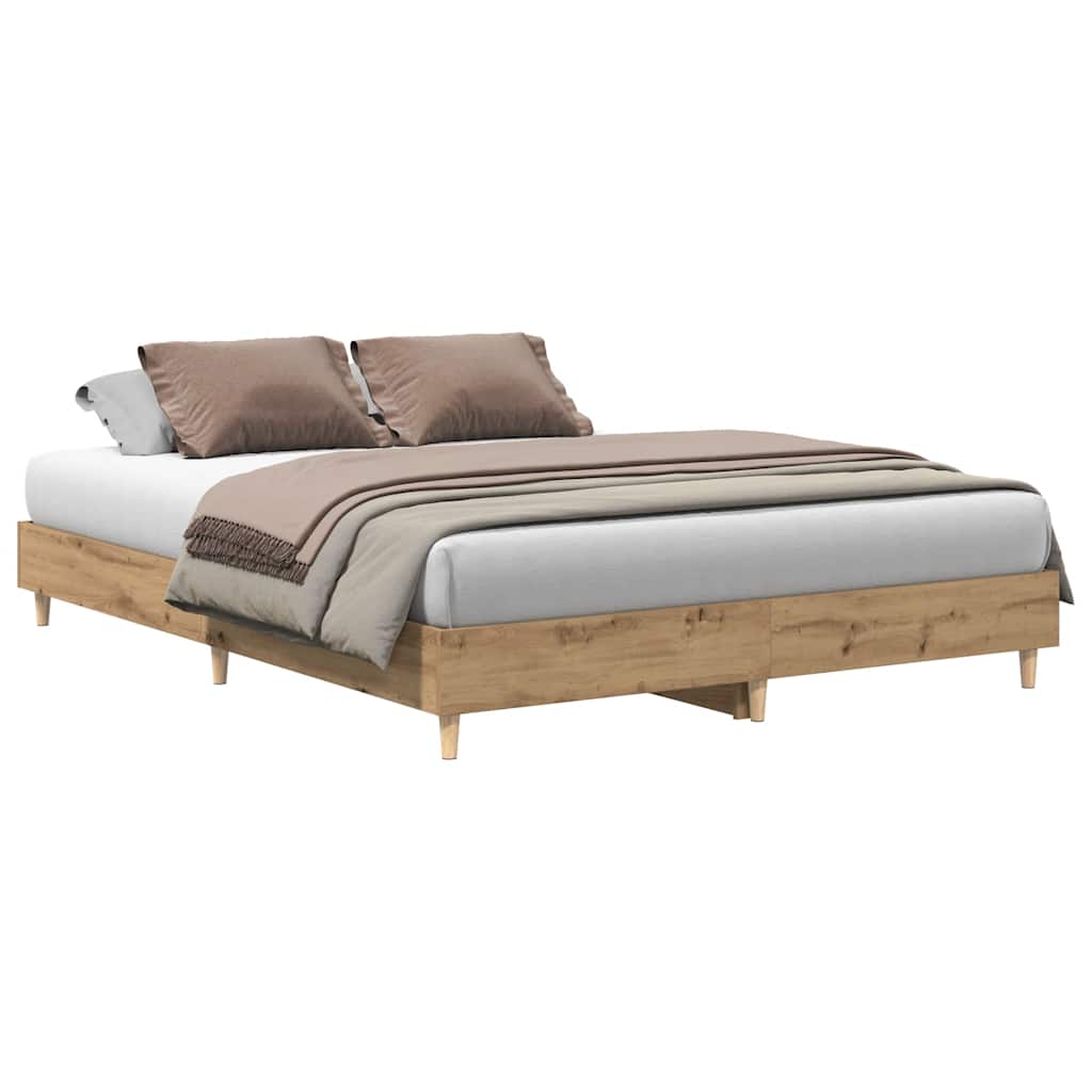 Sengeramme uten madrass artisan eik 140x200 cm konstruert tre