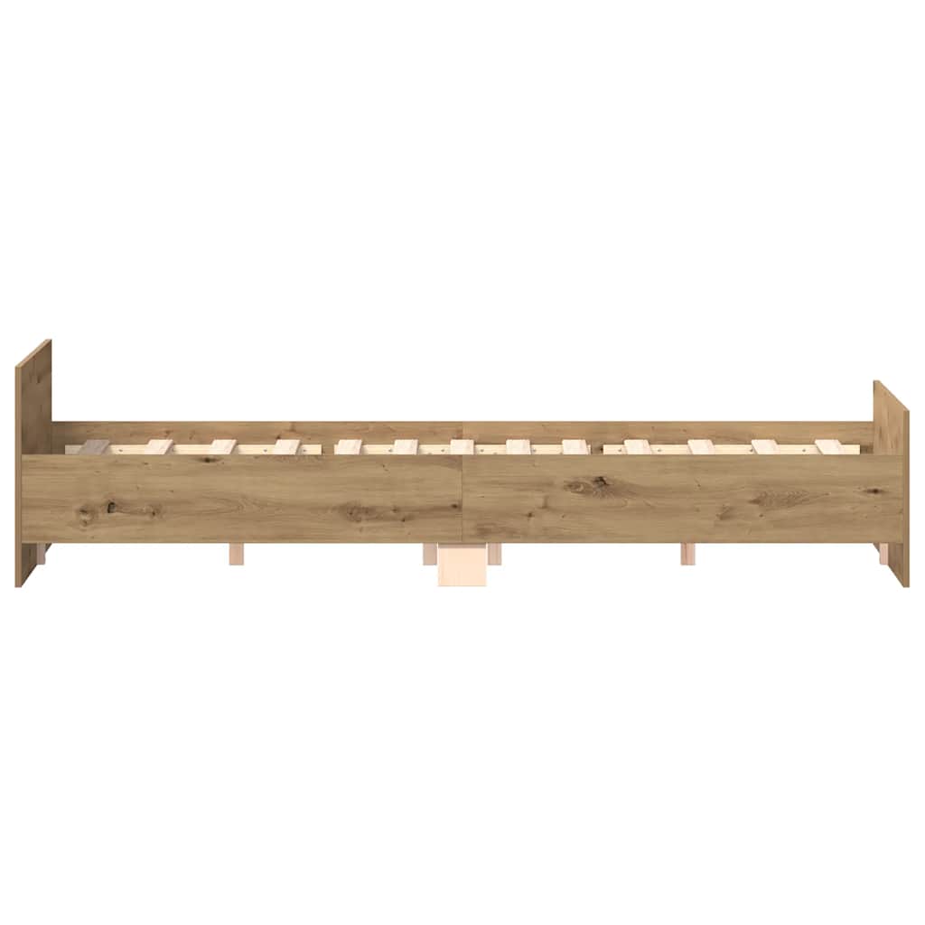 Sengeramme uten madrass artisan eik 140x200 cm konstruert tre