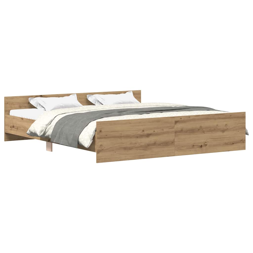 Sengeramme uten madrass artisan eik 180x200 cm konstruert tre