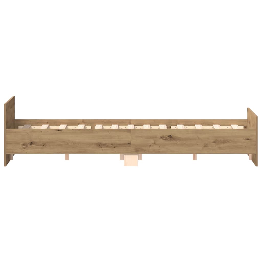 Sengeramme uten madrass artisan eik 140x190 cm konstruert tre