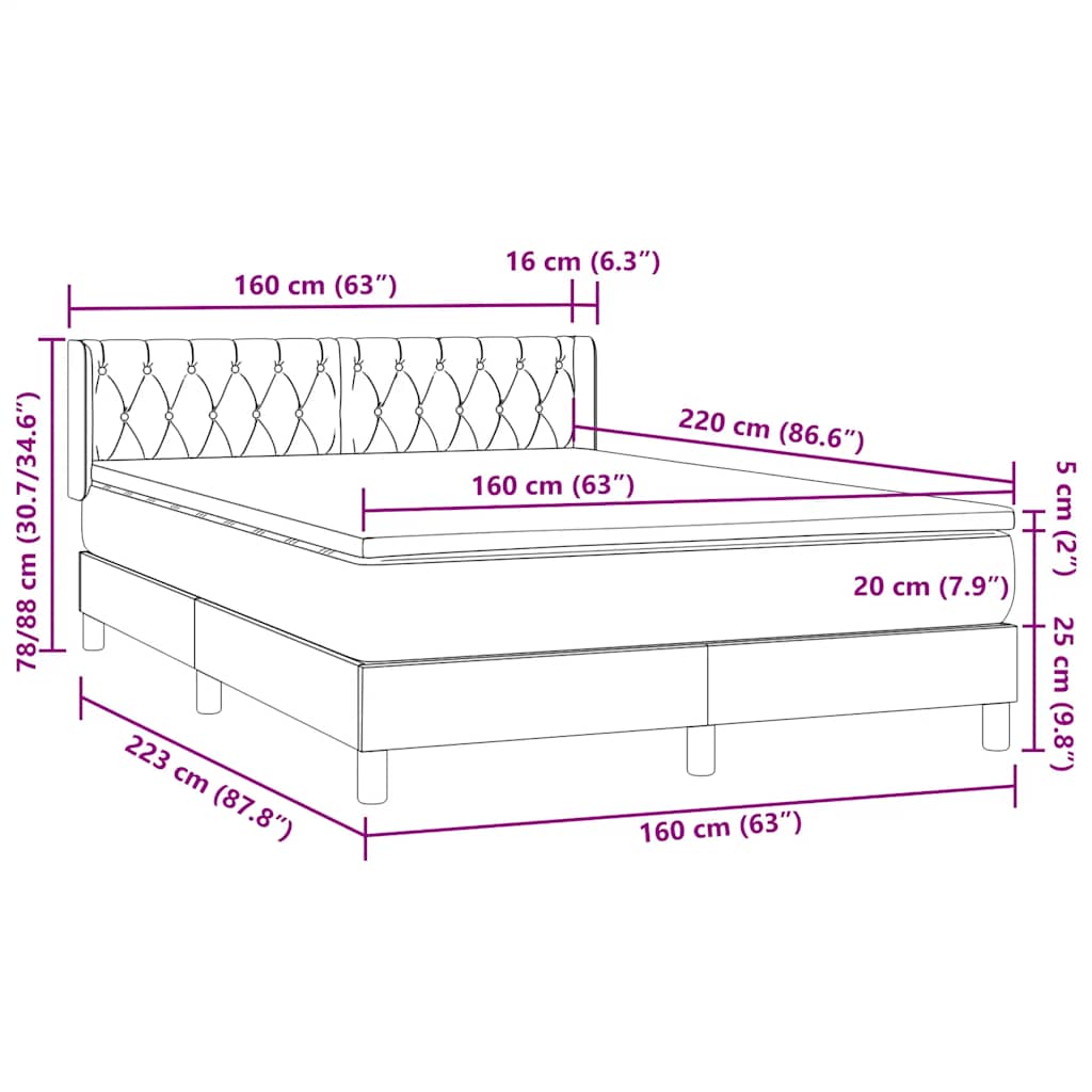 Sengeramme uten madrass artisan eik 90x190 cm konstruert tre