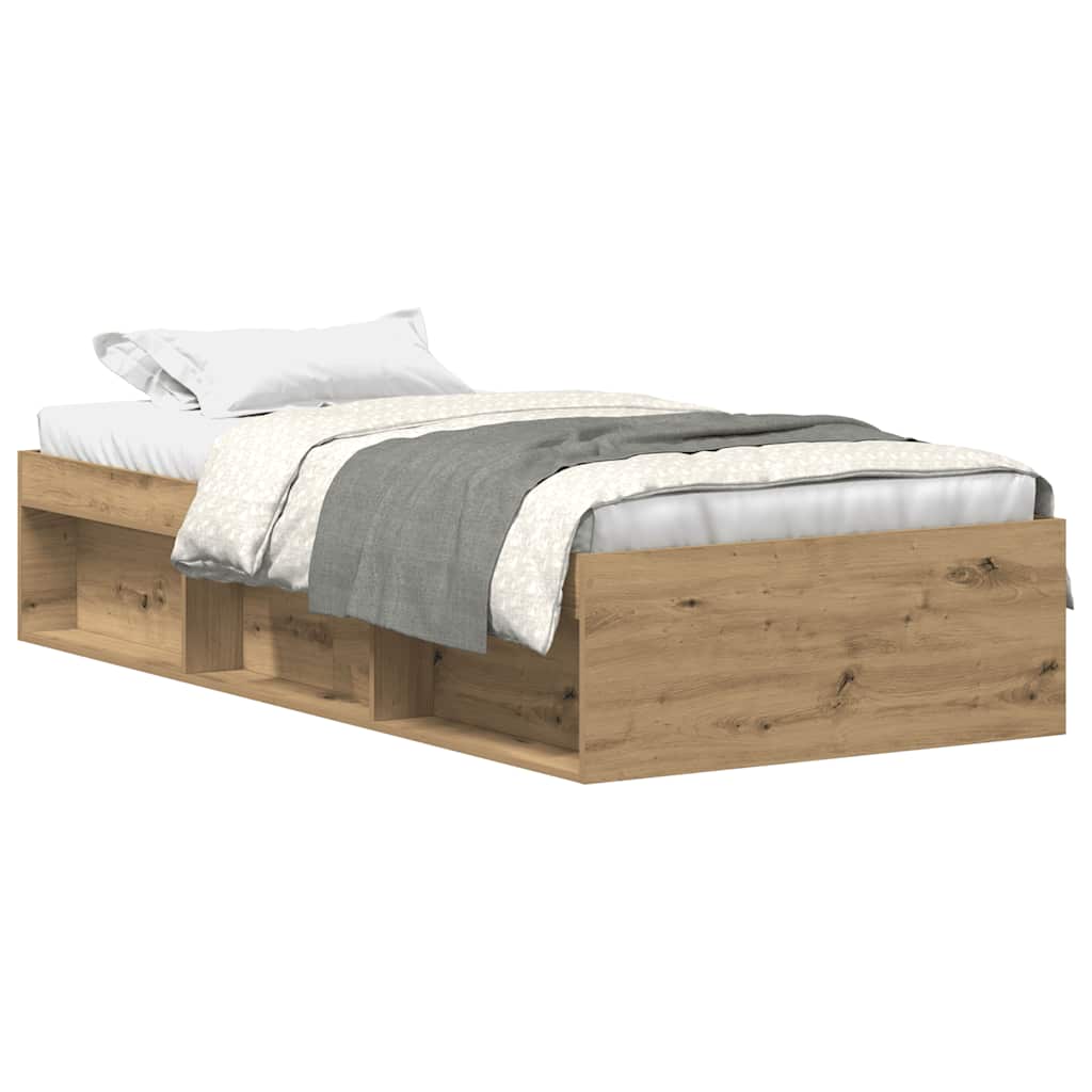 Sengeramme uten madrass artisan eik 90x190 cm konstruert tre