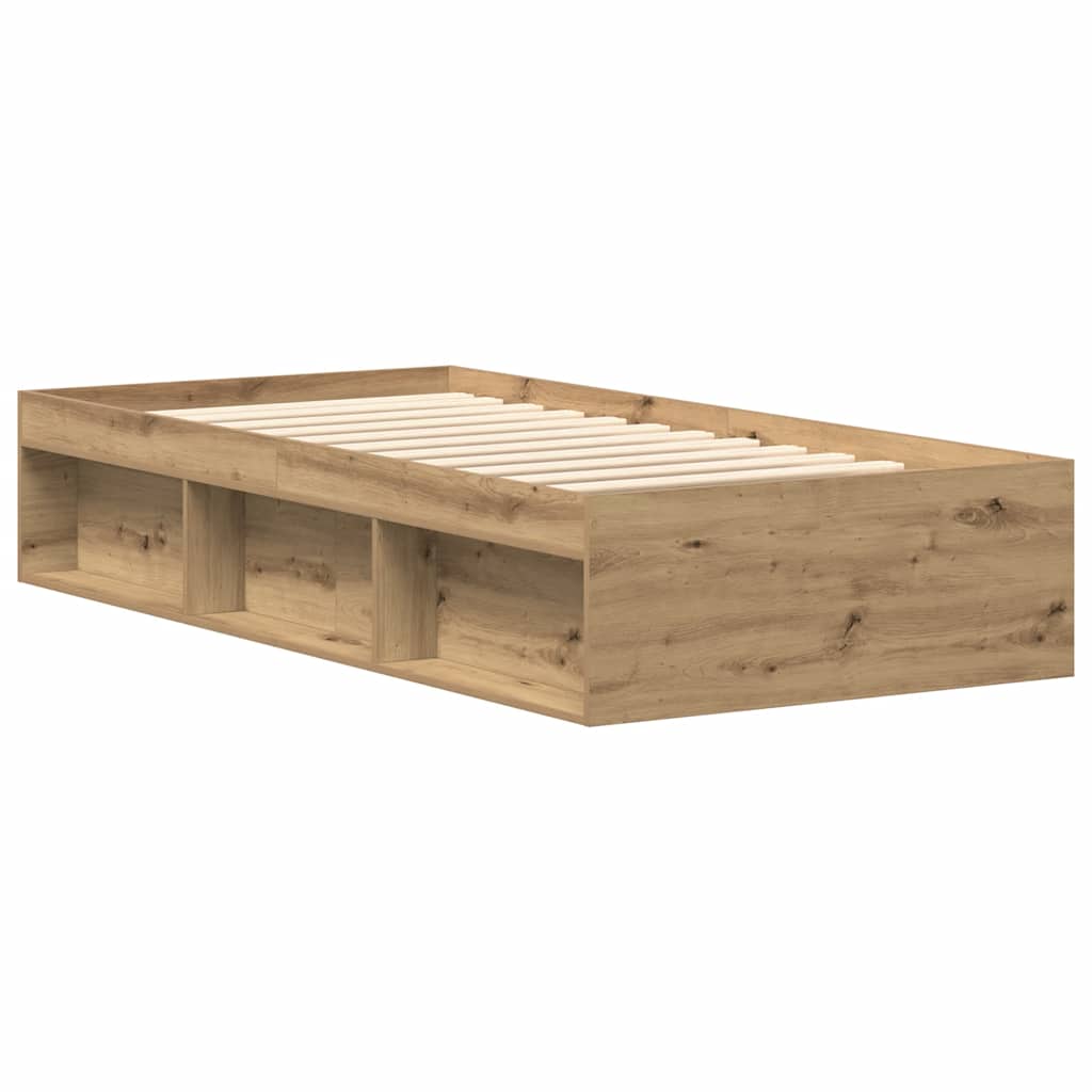 Sengeramme uten madrass artisan eik 90x190 cm konstruert tre