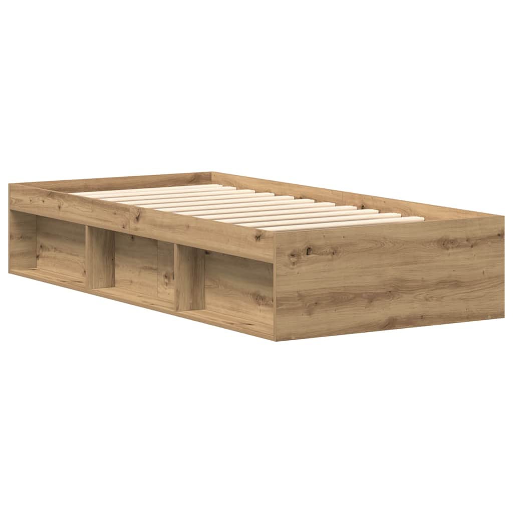 Sengeramme uten madrass artisan eik 90x190 cm konstruert tre