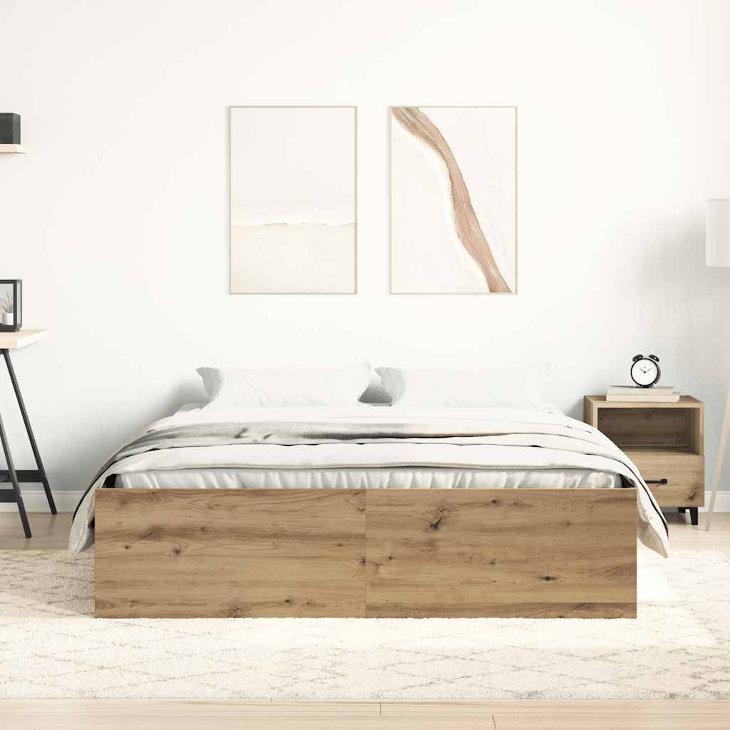Sengeramme uten madrass artisan eik 140x200 cm konstruert tre