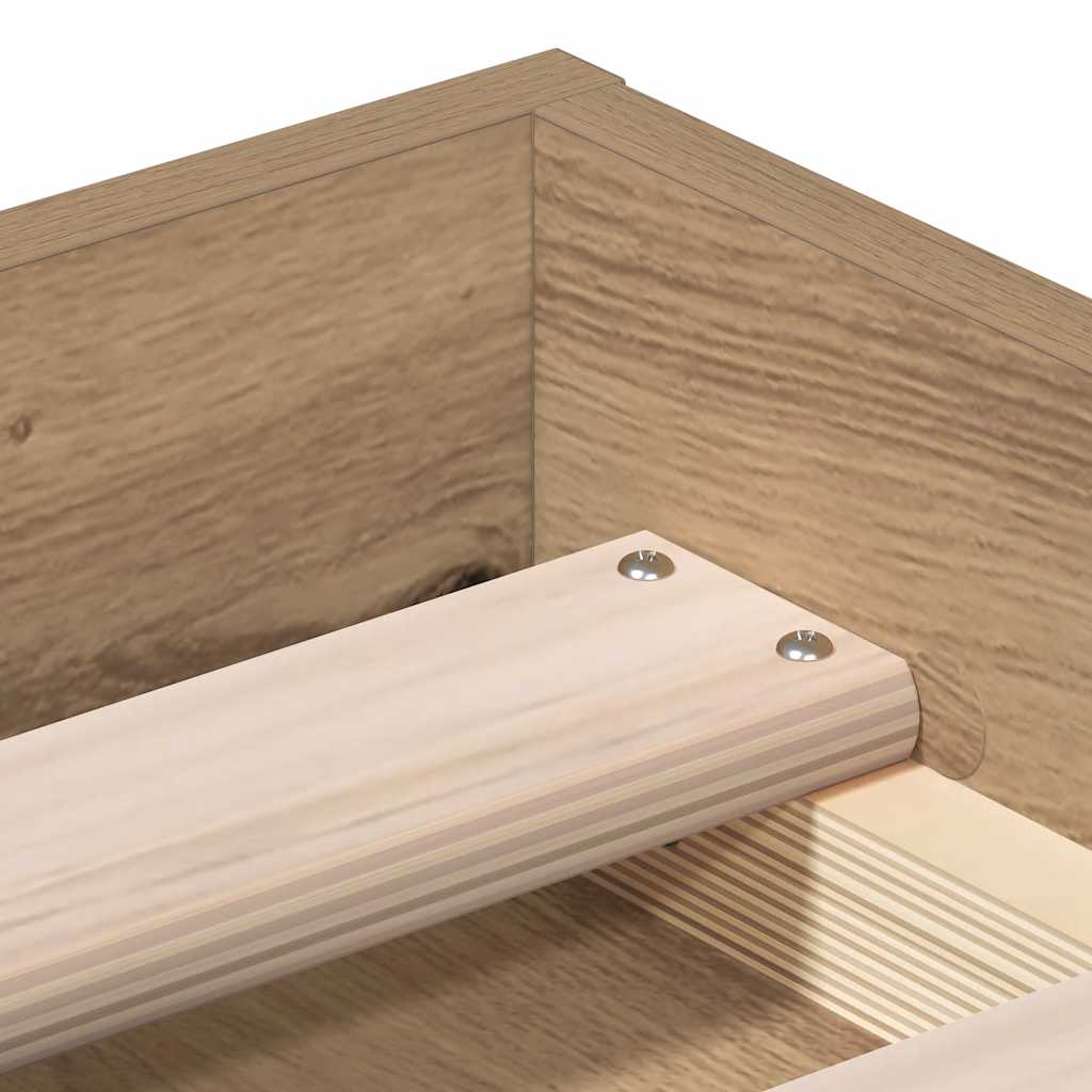 Sengeramme uten madrass artisan eik 140x200 cm konstruert tre