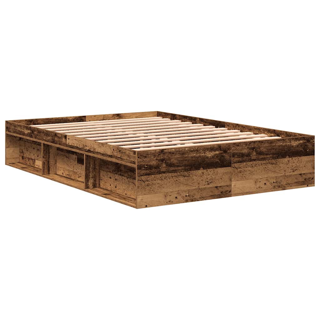 Sengeramme uten madrass gammelt tre 140x190 cm konstruert tre