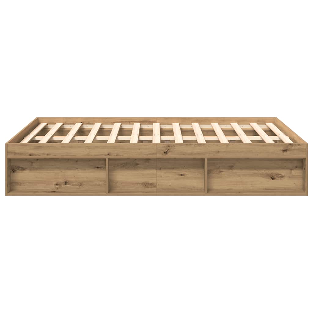 Sengeramme uten madrass artisan eik 140x190 cm konstruert tre