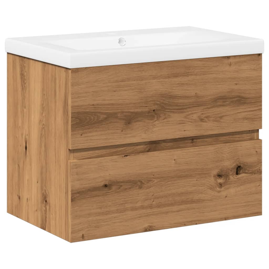 Servantskap med innebygd kum artisan eik