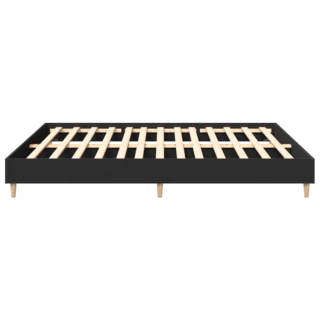 Sengeramme uten madrass svart 180x200 cm konstruert tre