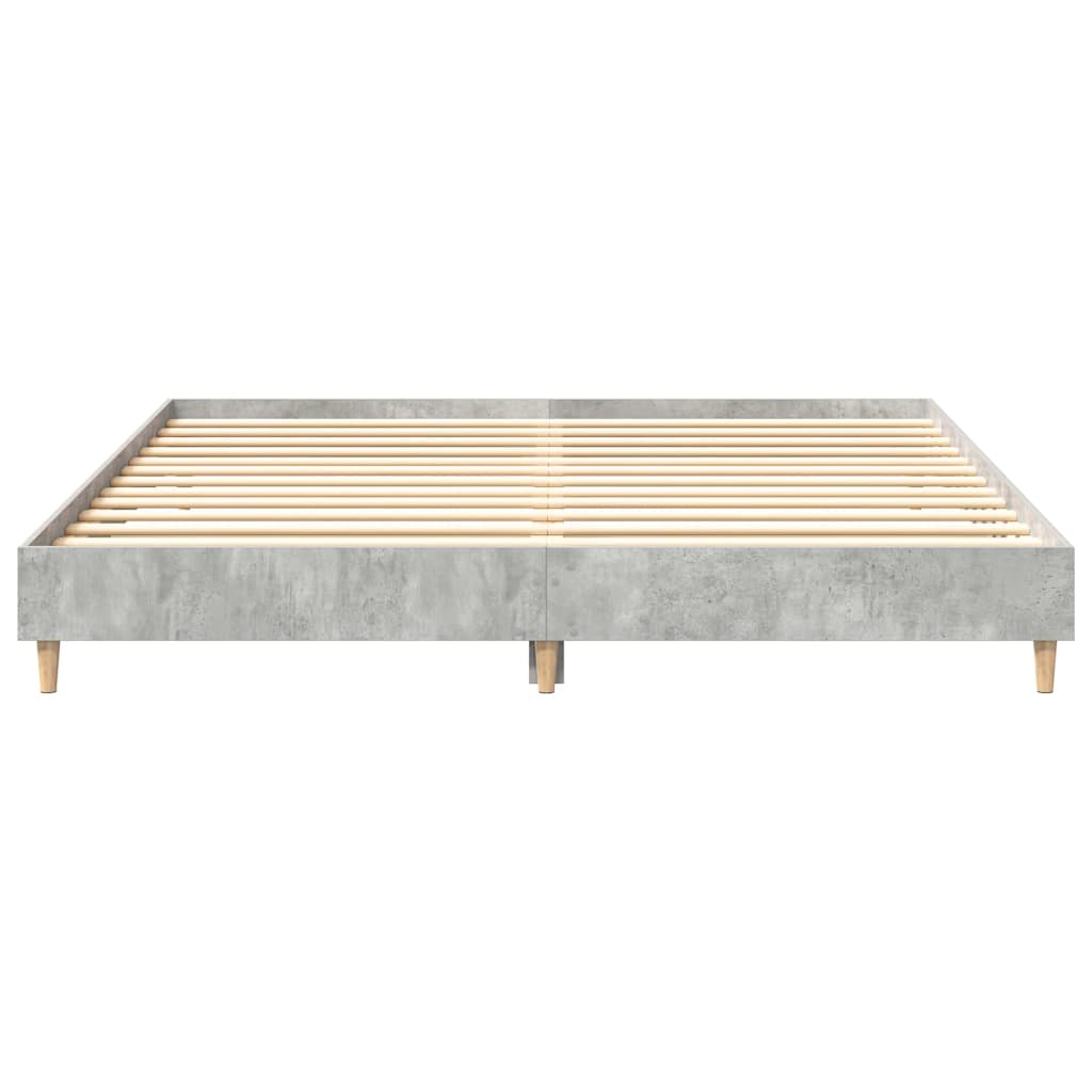 Sengeramme uten madrass betonggrå 180x200 cm konstruert tre