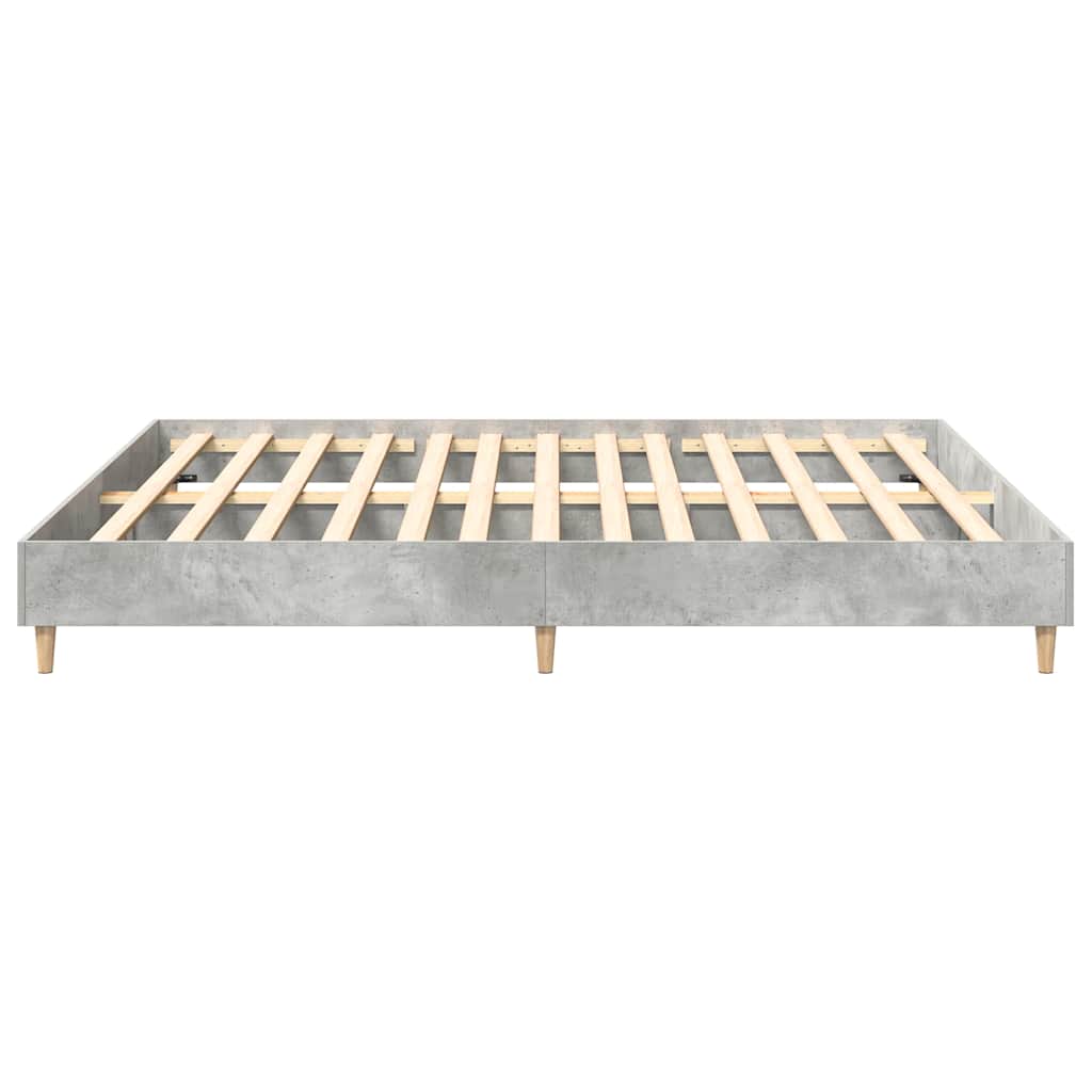 Sengeramme uten madrass betonggrå 180x200 cm konstruert tre