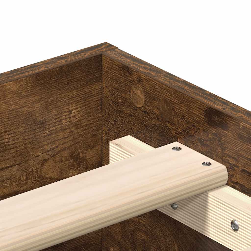 Sengeramme uten madrass røkt eik 180x200 cm konstruert tre