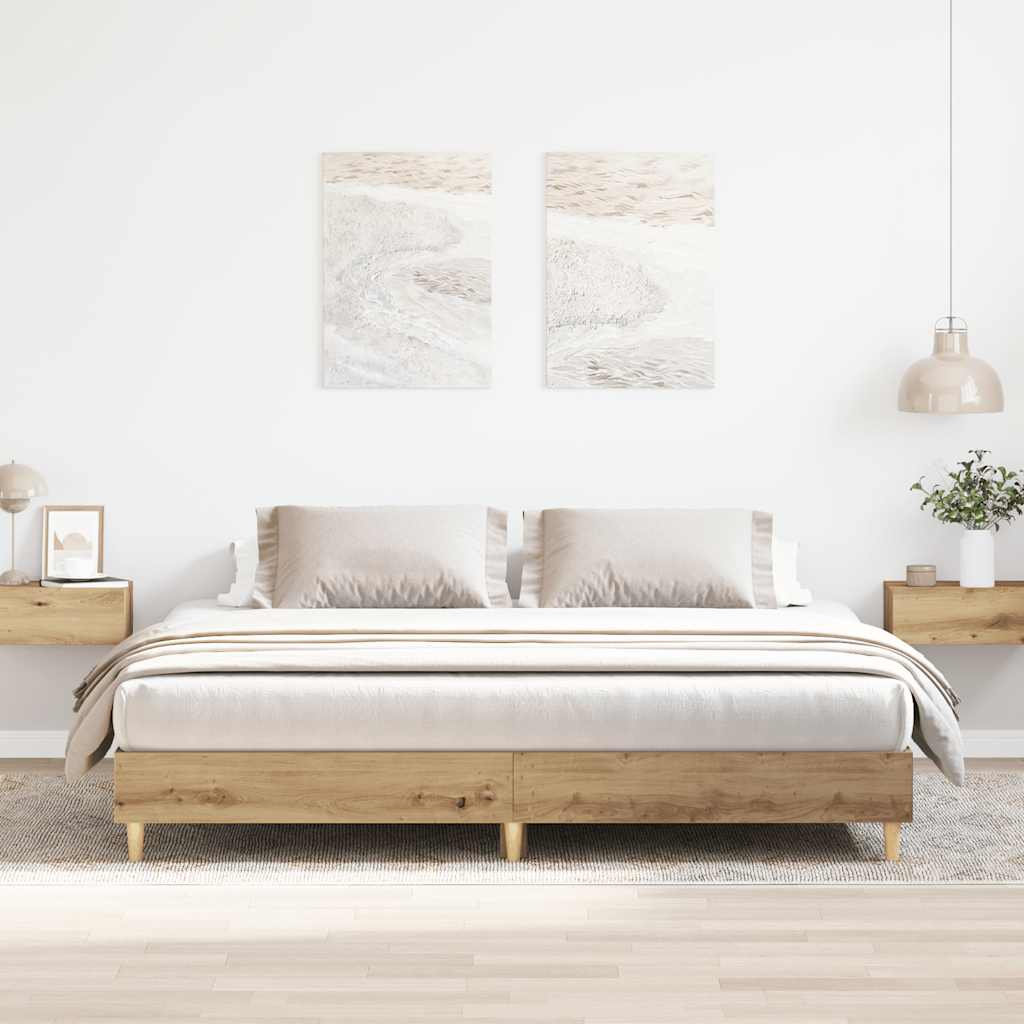Sengeramme uten madrass artisan eik 160x200 cm konstruert tre