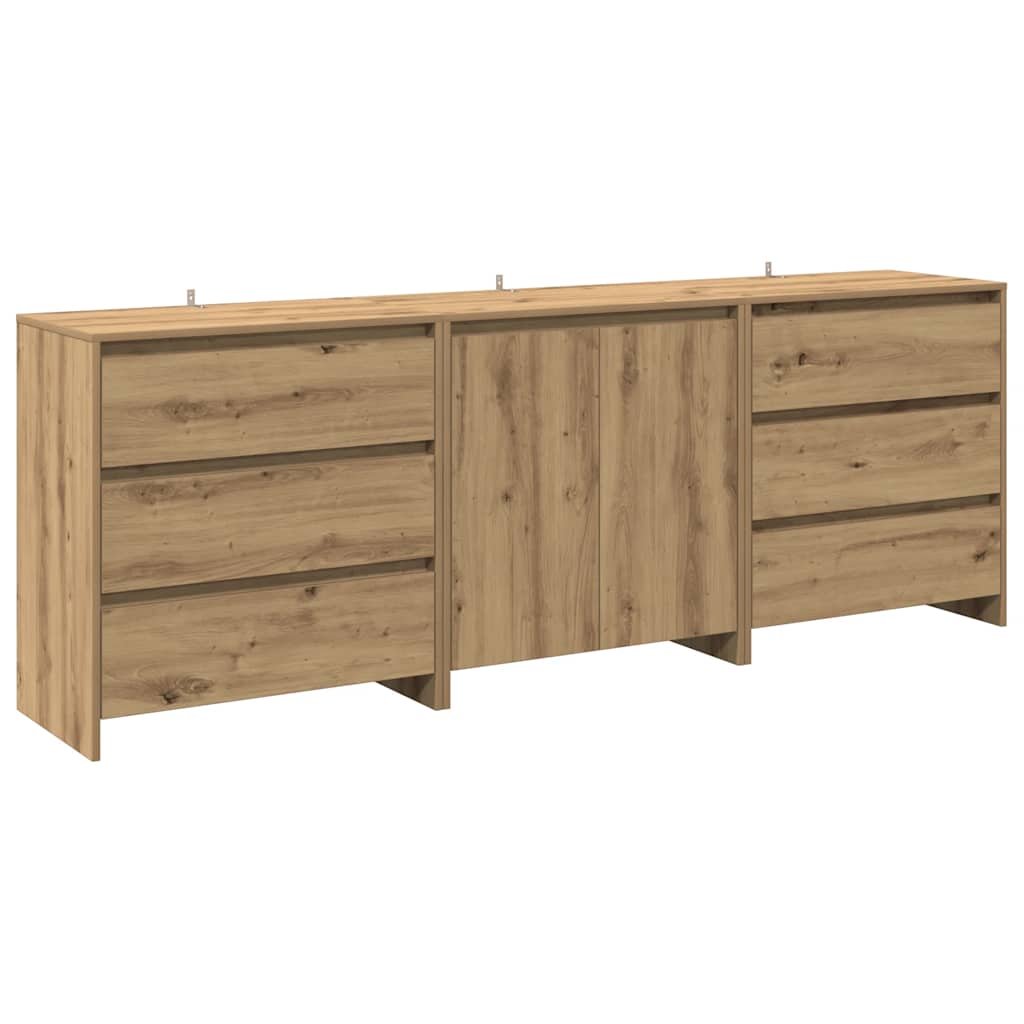 Skjenker 3 stk artisan eik konstruert tre