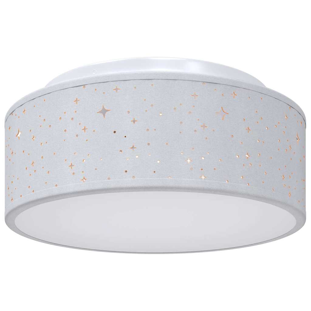 Taklampe med søkelys Grå 30 x 30 x 13,5 cm stoff