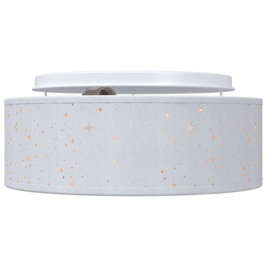 Taklampe med søkelys Grå 30 x 30 x 13,5 cm stoff