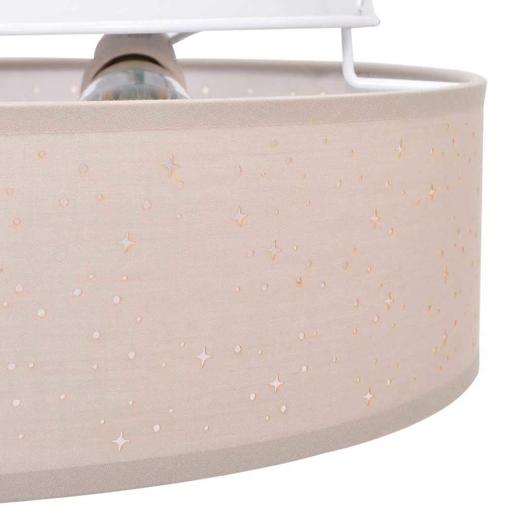 Taklampe med søkelys Gråbrun 30 x 30 x 13,5 cm stoff