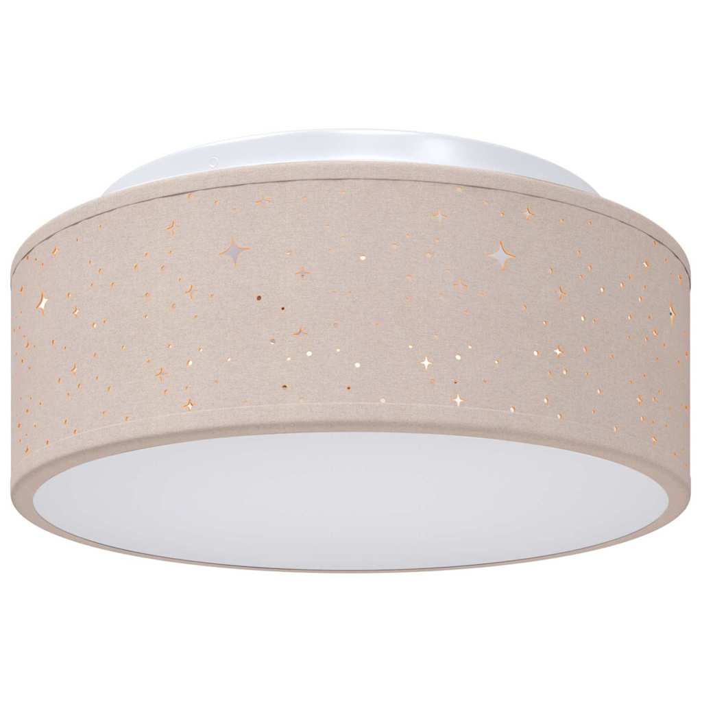 Taklampe med søkelys Gråbrun 30 x 30 x 13,5 cm stoff