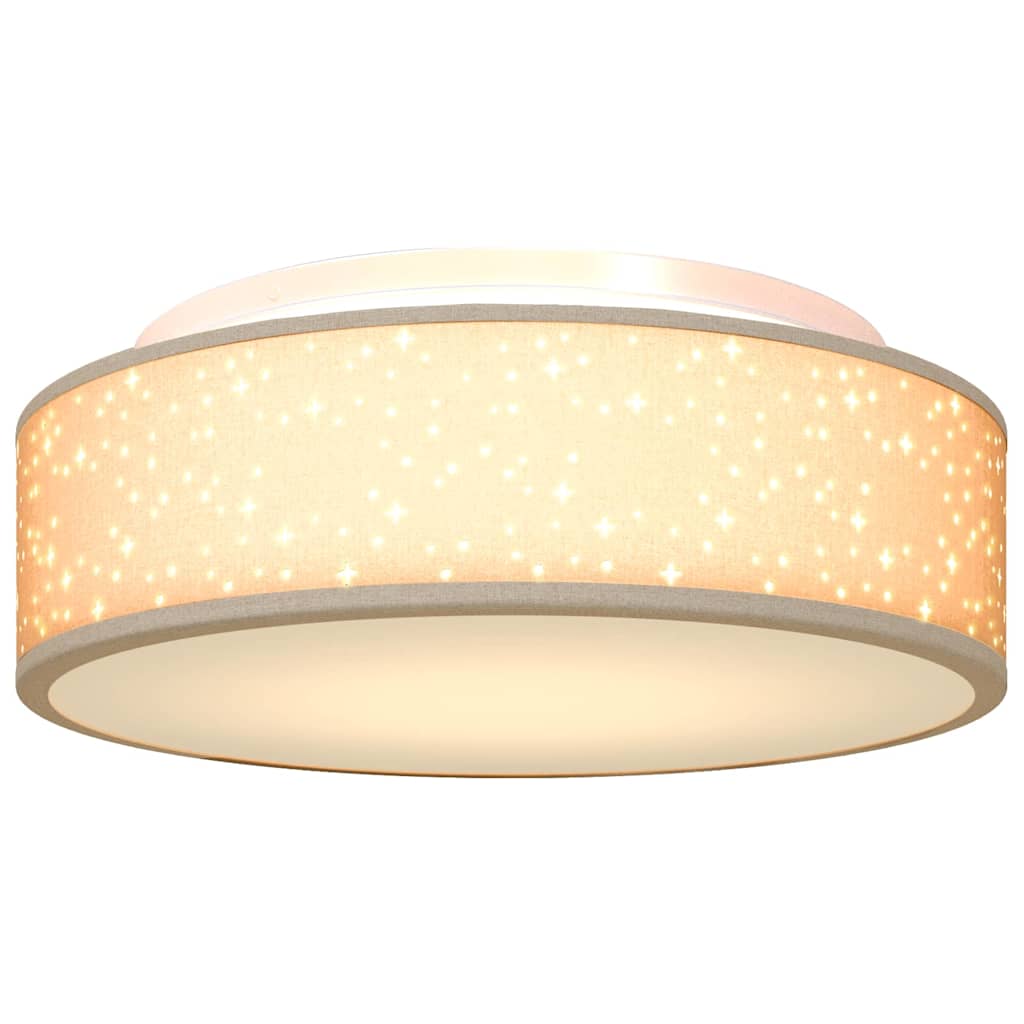 Taklampe med søkelys Gråbrun 38 x 38 x 13,5 cm stoff