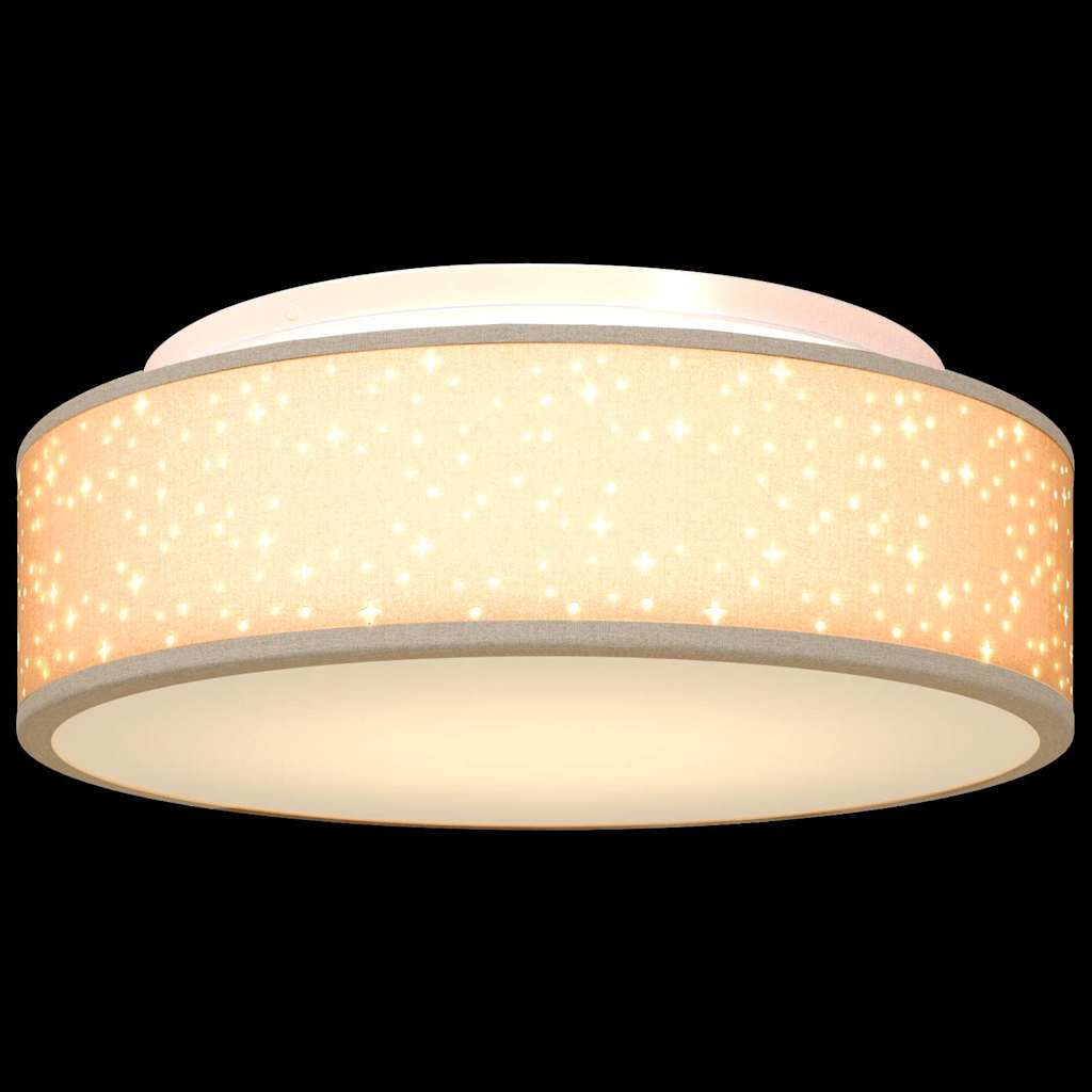 Taklampe med søkelys Gråbrun 38 x 38 x 13,5 cm stoff