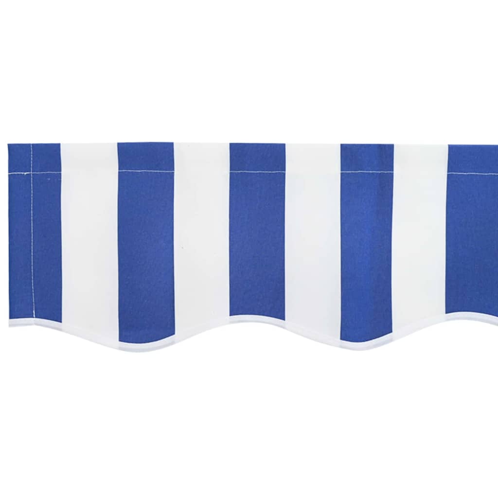 Reserveduk til markise Blå og hvit 3 x 2 m Polyester