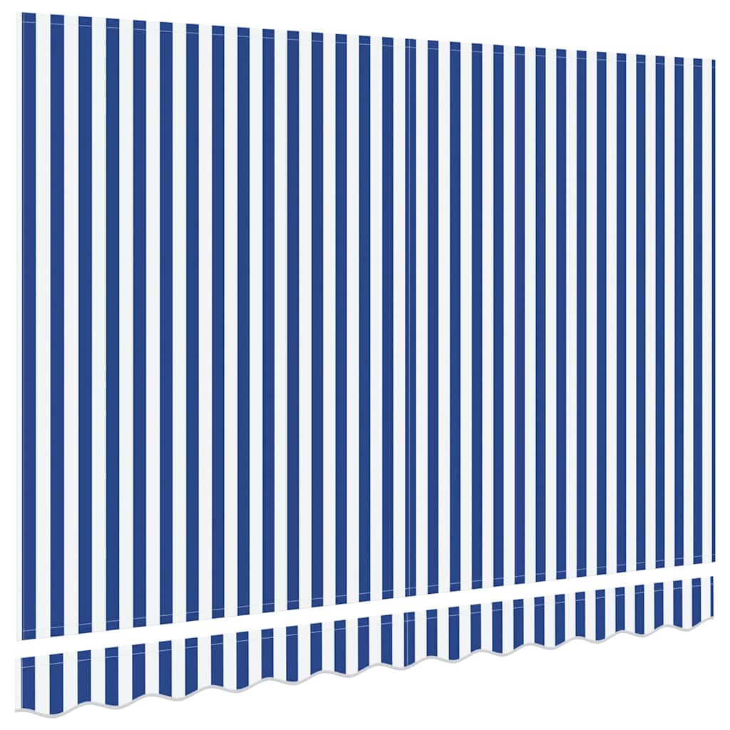Reserveduk til markise Blå og hvit 3 x 2 m Polyester