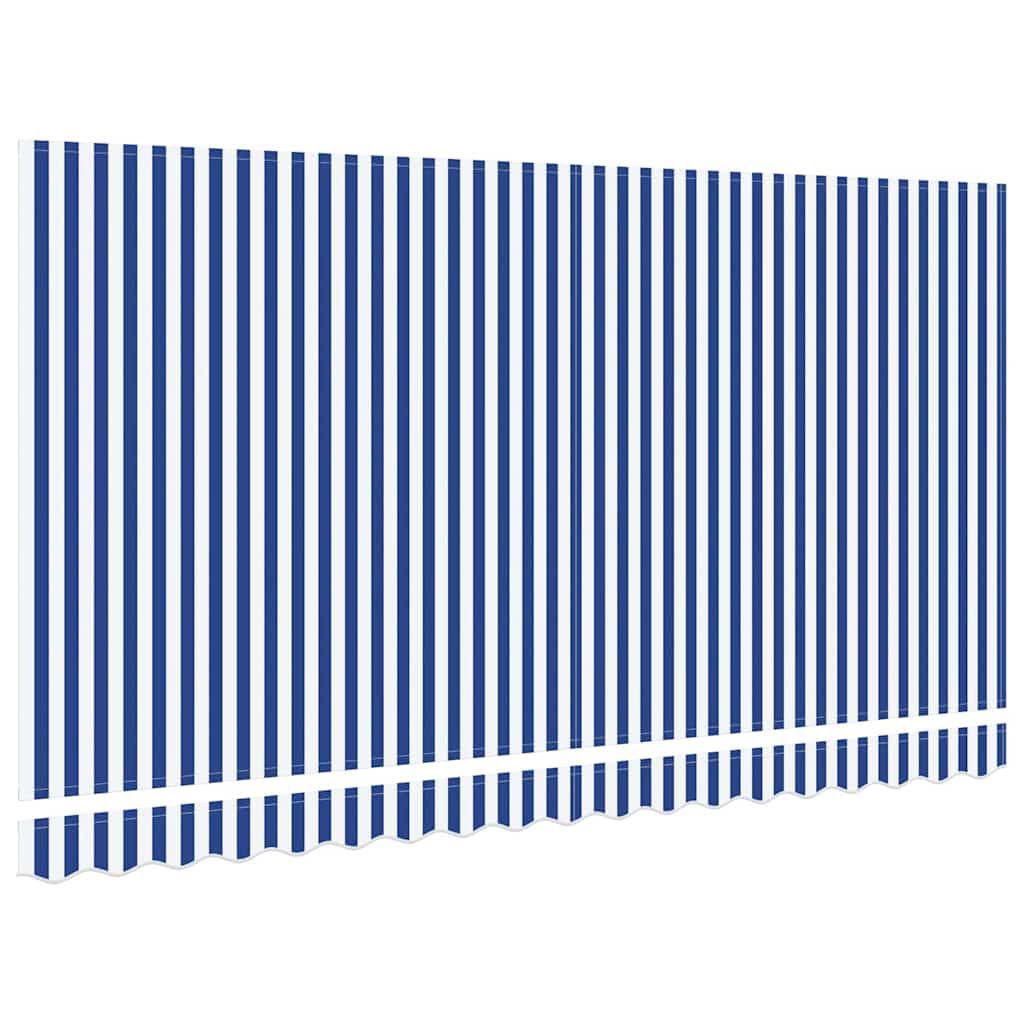 Reserveduk til markise Blå og hvit 4 x 2 m Polyester