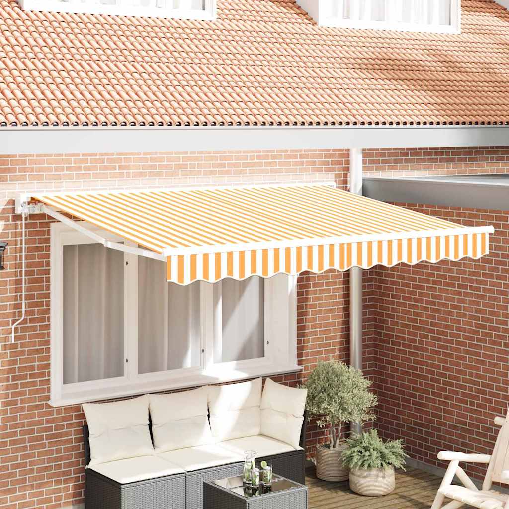 Reserveduk til markise Gul og hvit 2,5 x 2 m Polyester