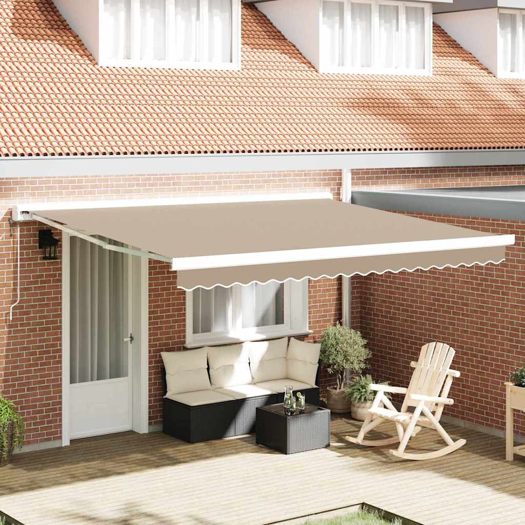 Reserveduk til markise Beige 4 × 3,5 m Polyester