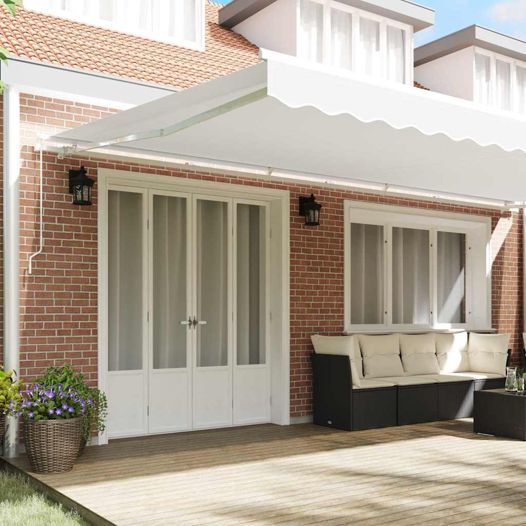 Reserveduk til markise Hvit 6 × 3,5 m Polyester