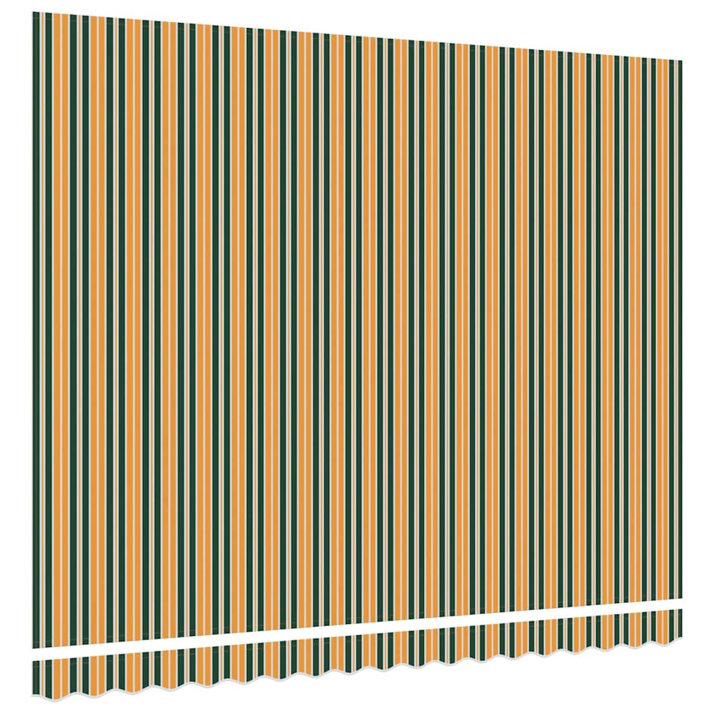 Reserveduk til markise Grønn og gul 4 × 3,5 m Polyester
