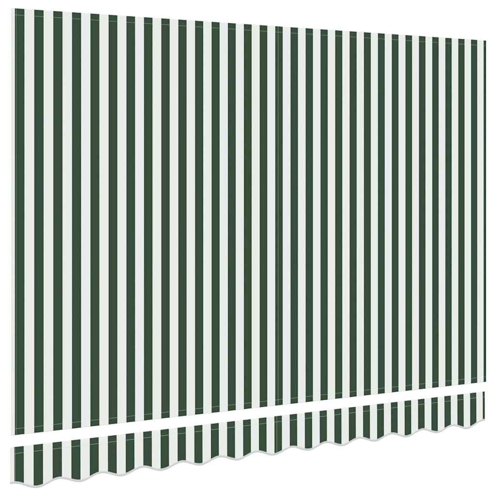 Reserveduk til markise Grønn og hvit 3 x 2 m Polyester