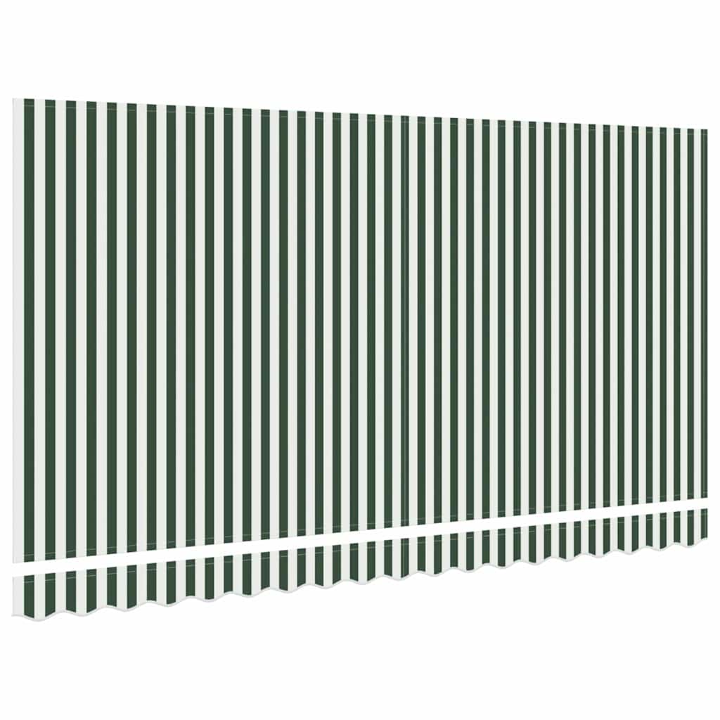 Reserveduk til markise Grønn og hvit 4 x 2 m Polyester