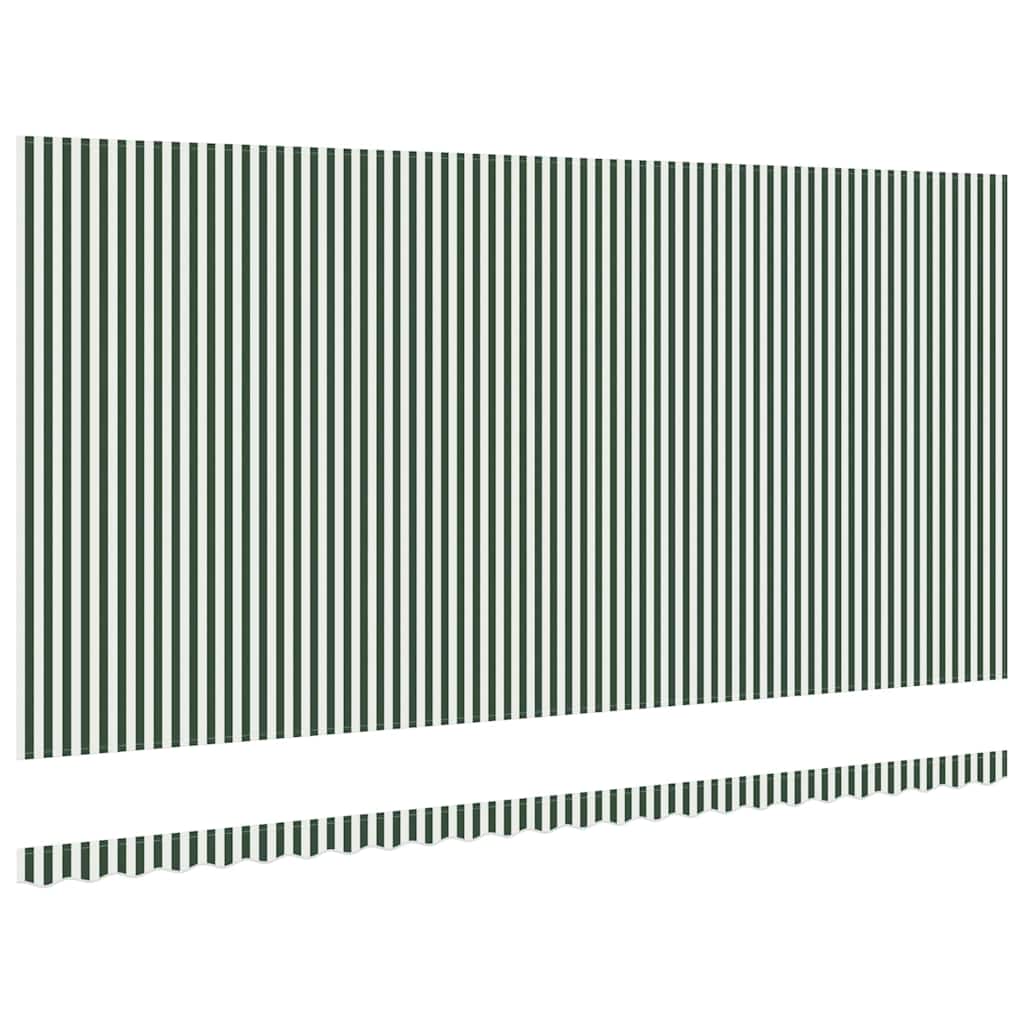 Reserveduk til markise Grønn og hvit 6 x 3 m Polyester