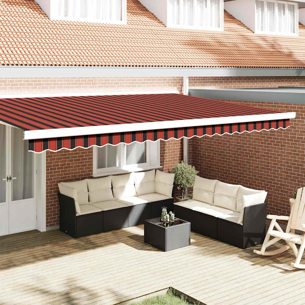 Markisekant erstatning Oransje / svart / gul 480 x 20 cm Polyester