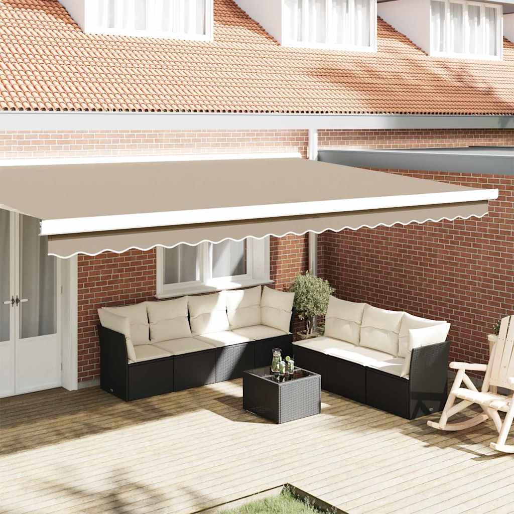Markisekant erstatning Beige 480 x 20 cm Polyester
