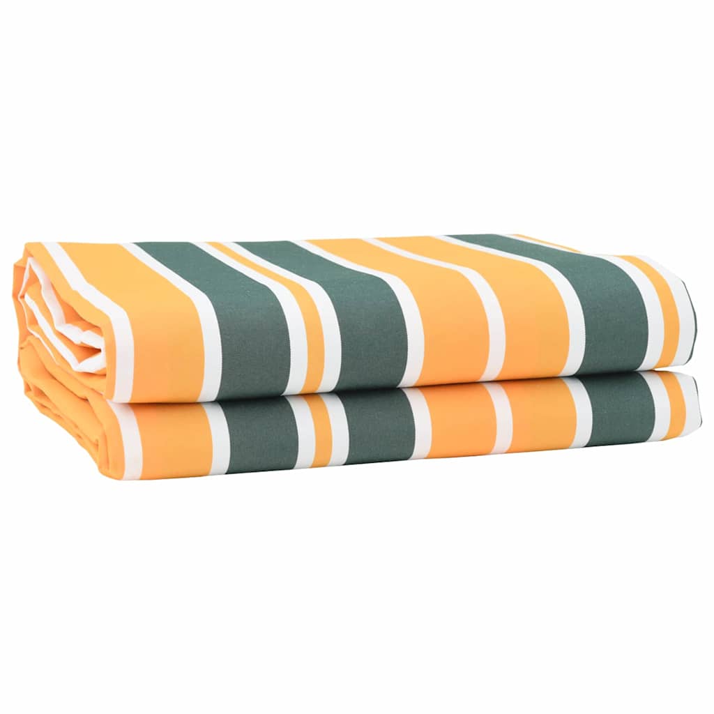Reserveduk til markise Grønn og gul 1000 x 160 cm Polyester