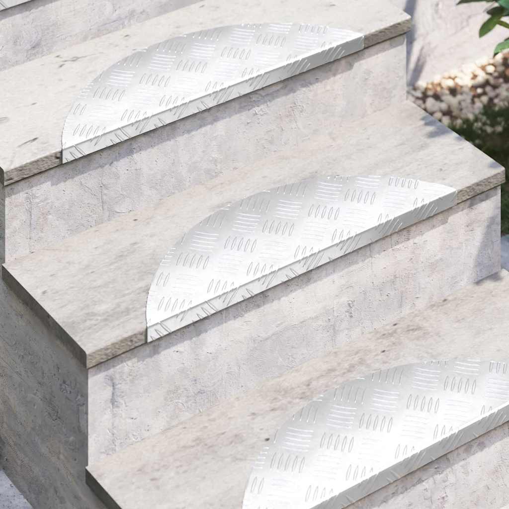 Trinn Halvmåne 15 pcs sølv 60 x 18 x 2,5 cm Aluminium