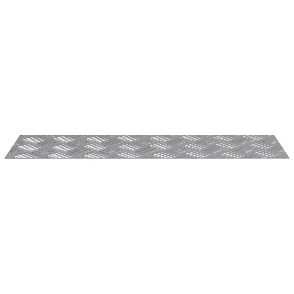Trinn Rektangulær 4 pcs sølv 60 x 20 cm Aluminium