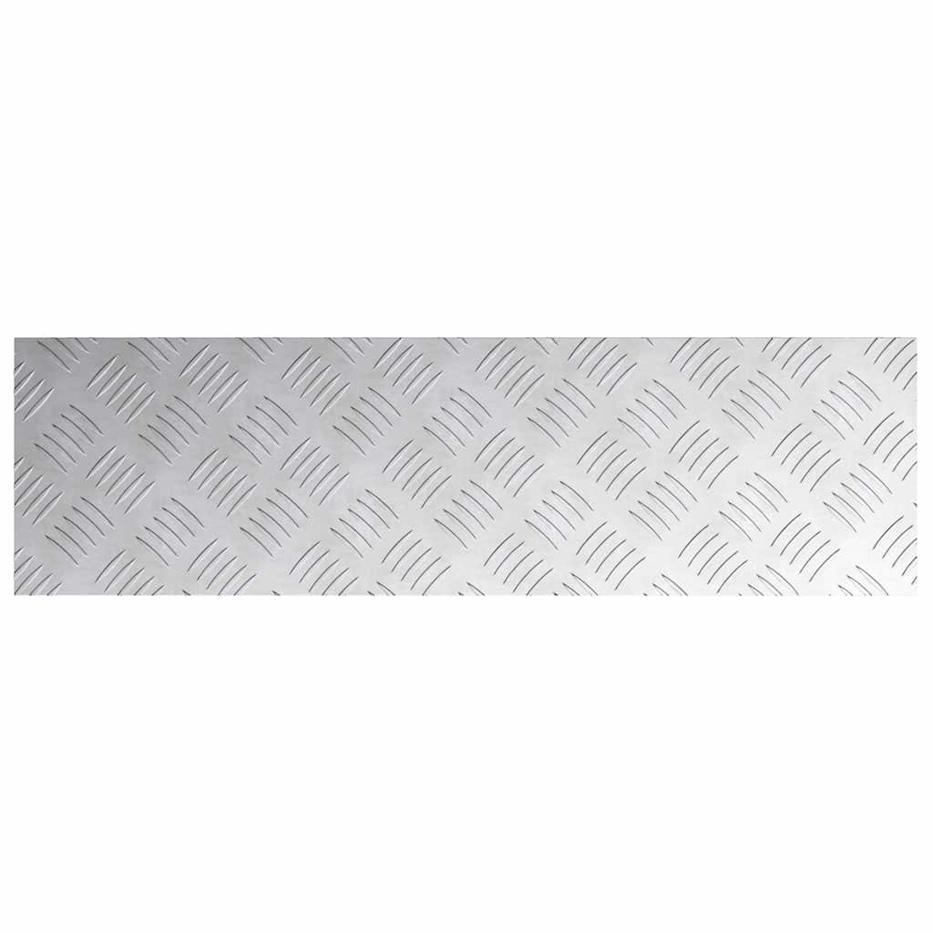 Trinn Rektangulær 4 pcs sølv 70 x 20 cm Aluminium
