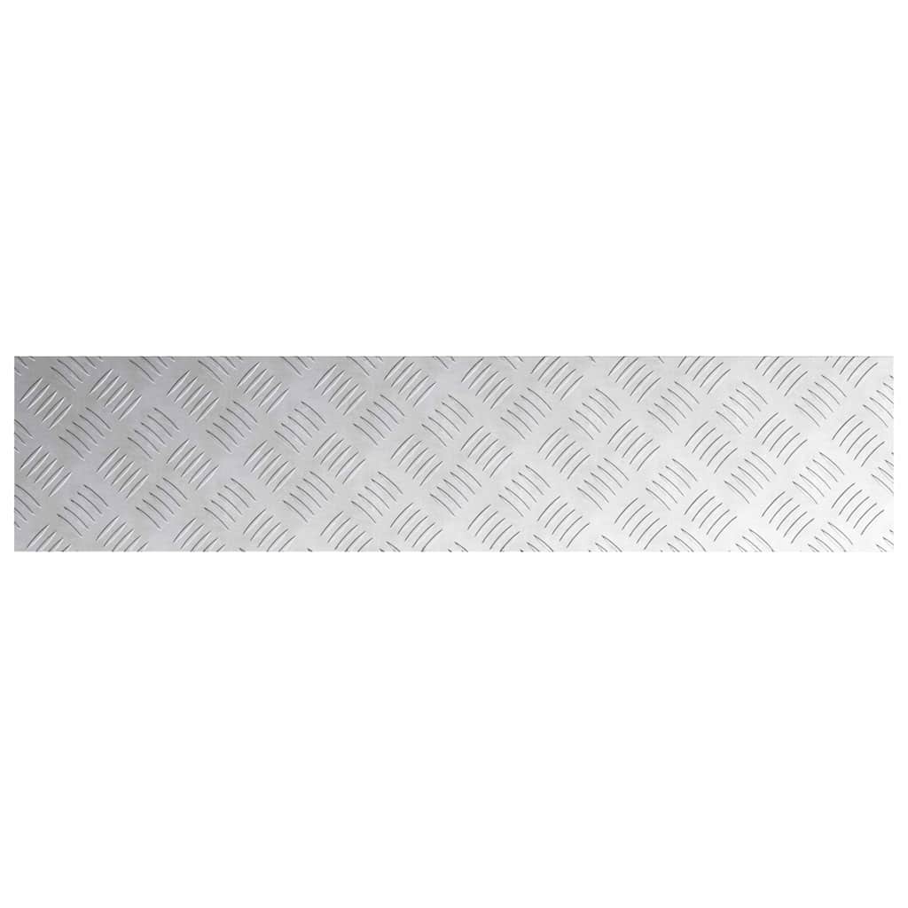Trinn Rektangulær 2 pcs sølv 90 x 20 cm Aluminium
