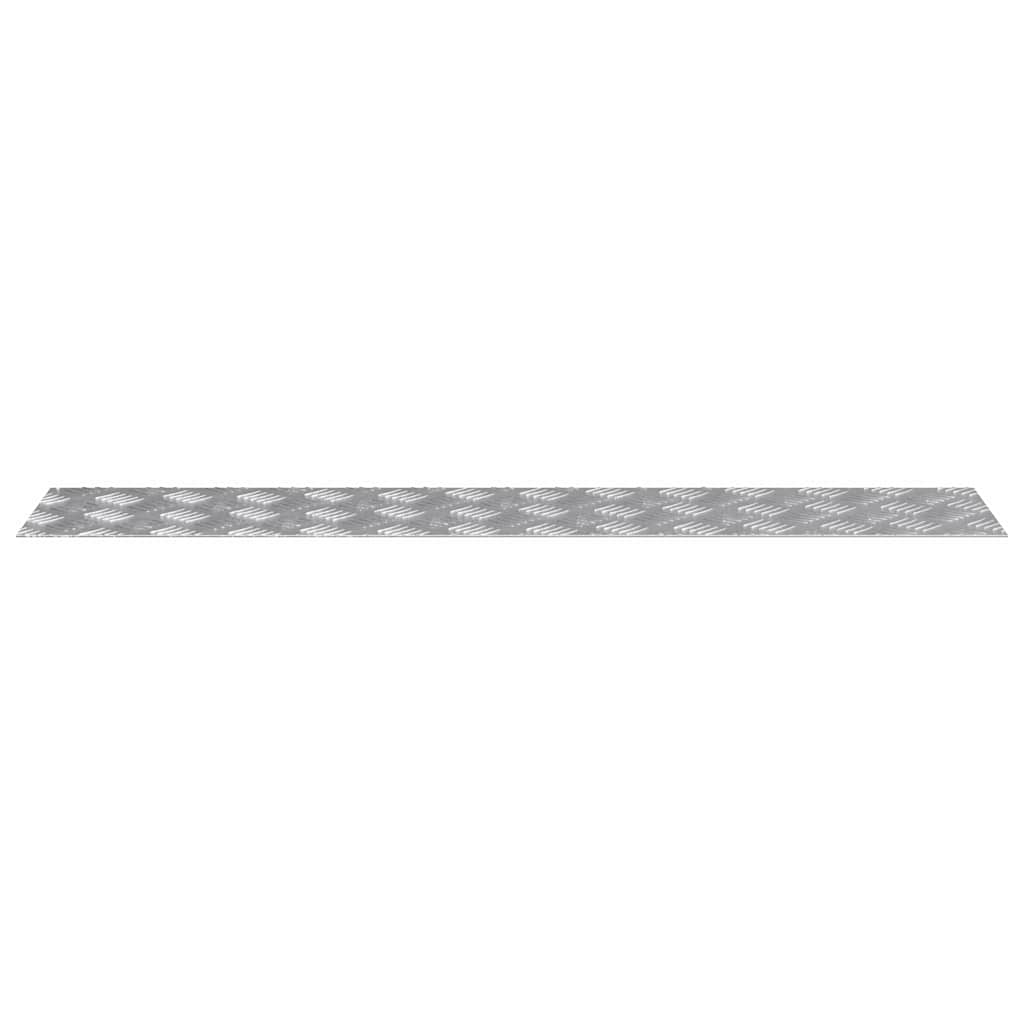 Trinn Rektangulær 4 pcs sølv 100 x 20 cm Aluminium