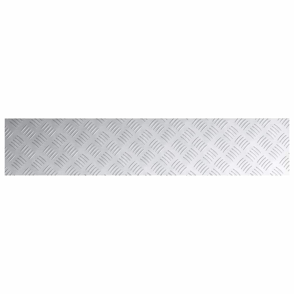 Trinn Rektangulær 4 pcs sølv 100 x 20 cm Aluminium